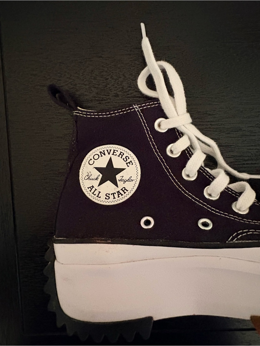 Converse Run Star Hike Black Chunky Platform High Top Sneakers Womens 6.5 - Picture 13 of 13